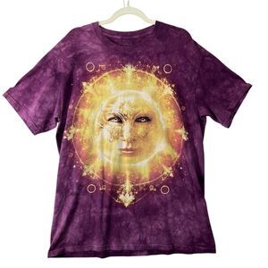 The Mountain "Sun Face" Tie-Dye T-Shirt large